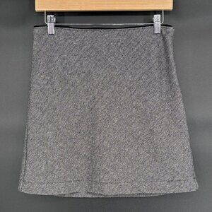 NWT Abercrombie & Fitch Women's Wool Blend Mini Skirt M Gray Preppy Old Money